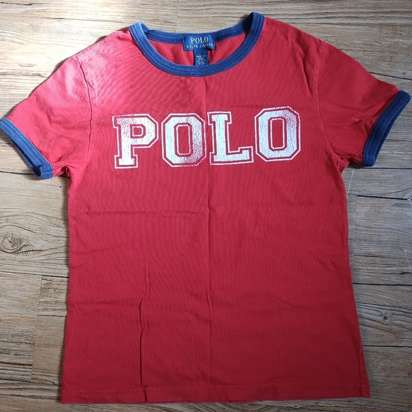 Vintage Ralph Lauren Polo Red Ringer Tee | M(10-12) | Red, White, Navy - Picture 8 of 8